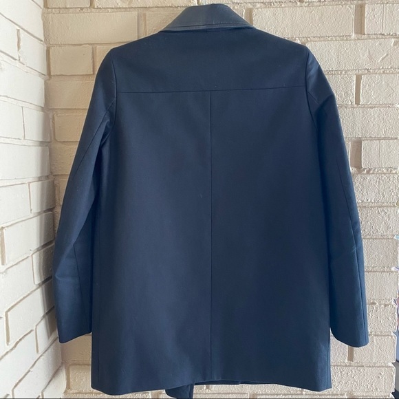 SANDRO Paris Zipped Biker Moto Lamb Leather  / Cotton Jacket Size 38  US 6 8 - Picture 8 of 9